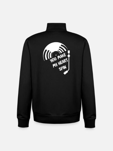 Vinyl - Unisex Organic Zip Sweatshirt by Stanley/Stella - black