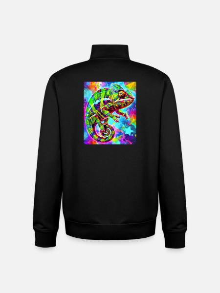 chameleon - Unisex Organic Zip Sweatshirt by Stanley/Stella - black