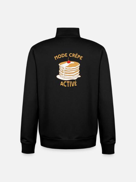Mode Crêpe Active - Sweat zippé unisexe en coton bio Stanley/Stella - noir