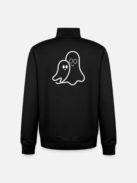 Amitié de fantôme câline - Sweat zippé unisexe en coton bio Stanley/Stella - noir