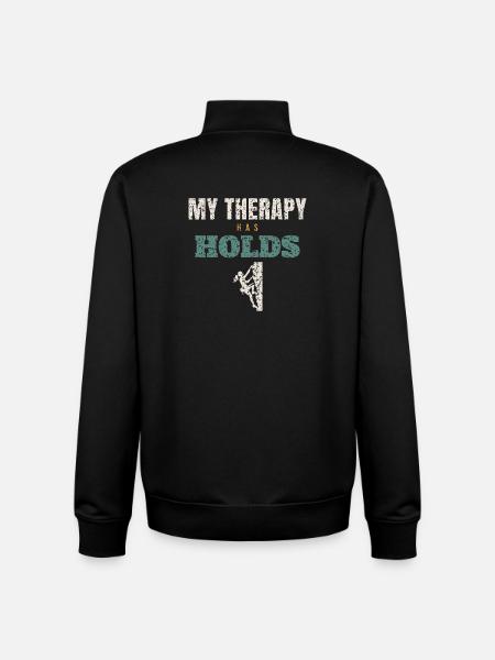 My Therapy Has Holds - Unisex Organic Zip Sweatshirt by Stanley/Stella - black