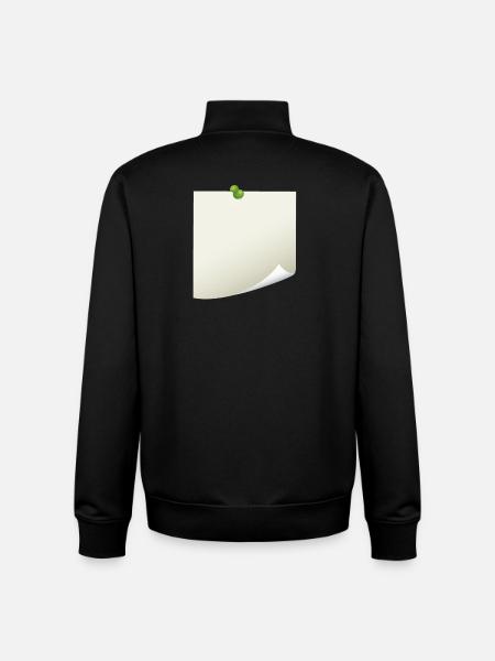 Post-it Zettel - Unisex Organic Zip Sweatshirt von Stanley/Stella - Schwarz