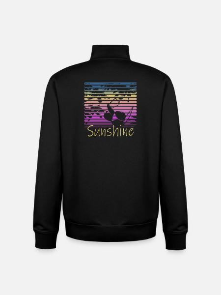 Sunshine Retro Sunglasses - Sweat zippé unisexe en coton bio Stanley/Stella - noir
