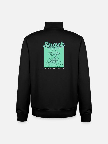 UFO Pizza Snack - Unisex Organic Zip Sweatshirt von Stanley/Stella - Schwarz