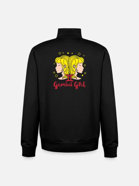 Sternzeichen Zwilling - Unisex Organic Zip Sweatshirt von Stanley/Stella - Schwarz