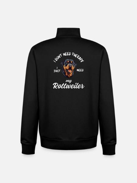 Rottweiler Therapy Dog - Unisex Organic Zip Sweatshirt by Stanley/Stella - black
