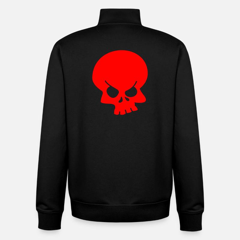 Skull - Unisex Organic Zip Sweatshirt by Stanley/Stella - black