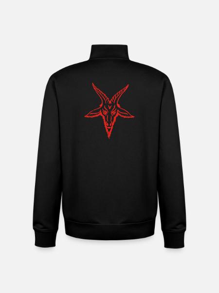 satan - Sweat zippé unisexe en coton bio Stanley/Stella - noir
