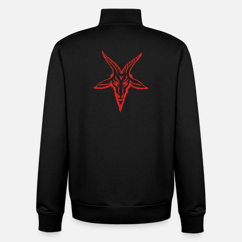 satan - Sweat zippé unisexe en coton bio Stanley/Stella - noir