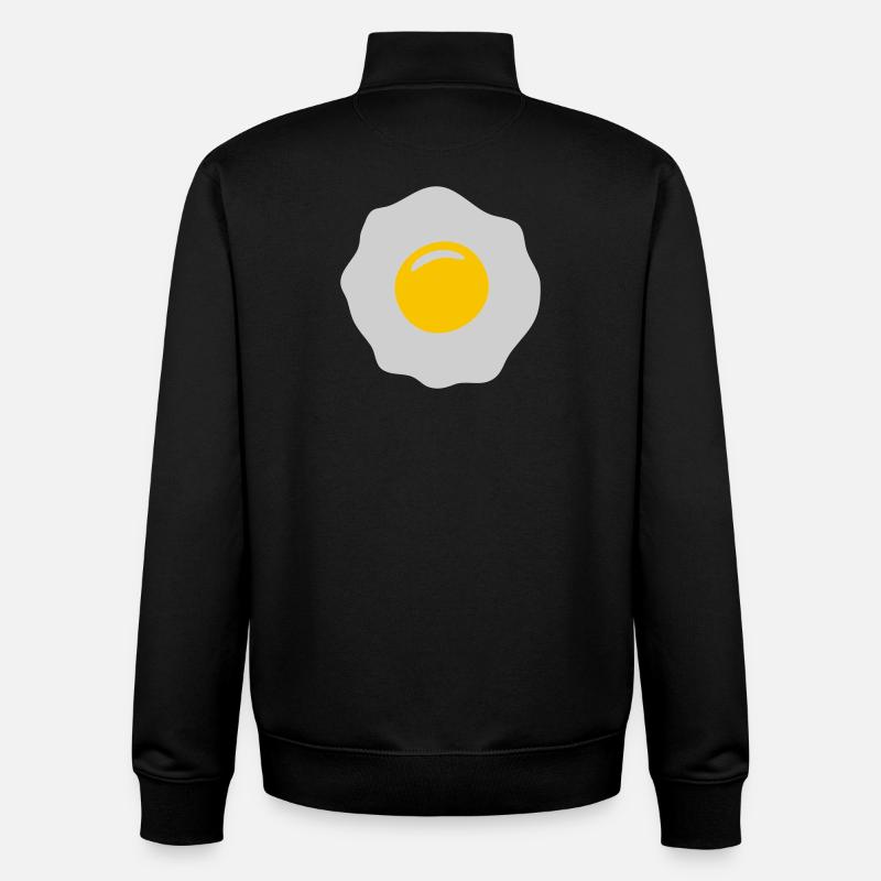 egg ei spiegelei - Unisex Organic Zip Sweatshirt by Stanley/Stella - black