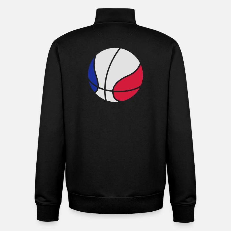 Basketball - Unisex Organic Zip Sweatshirt von Stanley/Stella - Schwarz