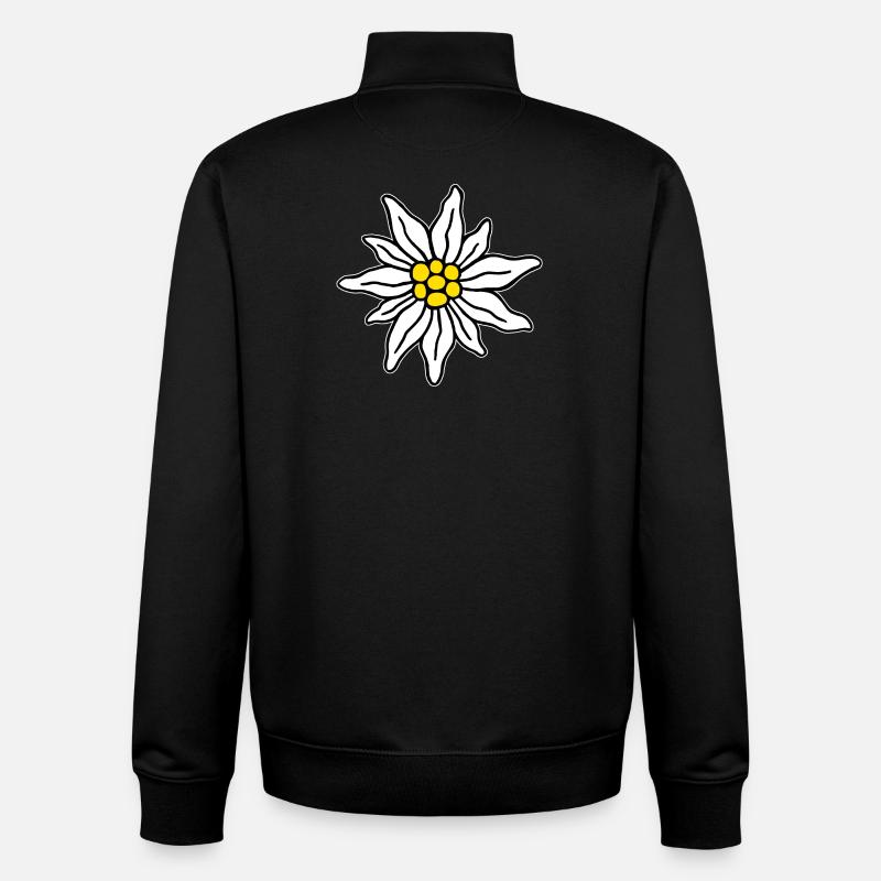 Edelweiss II - Sweat zippé unisexe en coton bio Stanley/Stella - noir