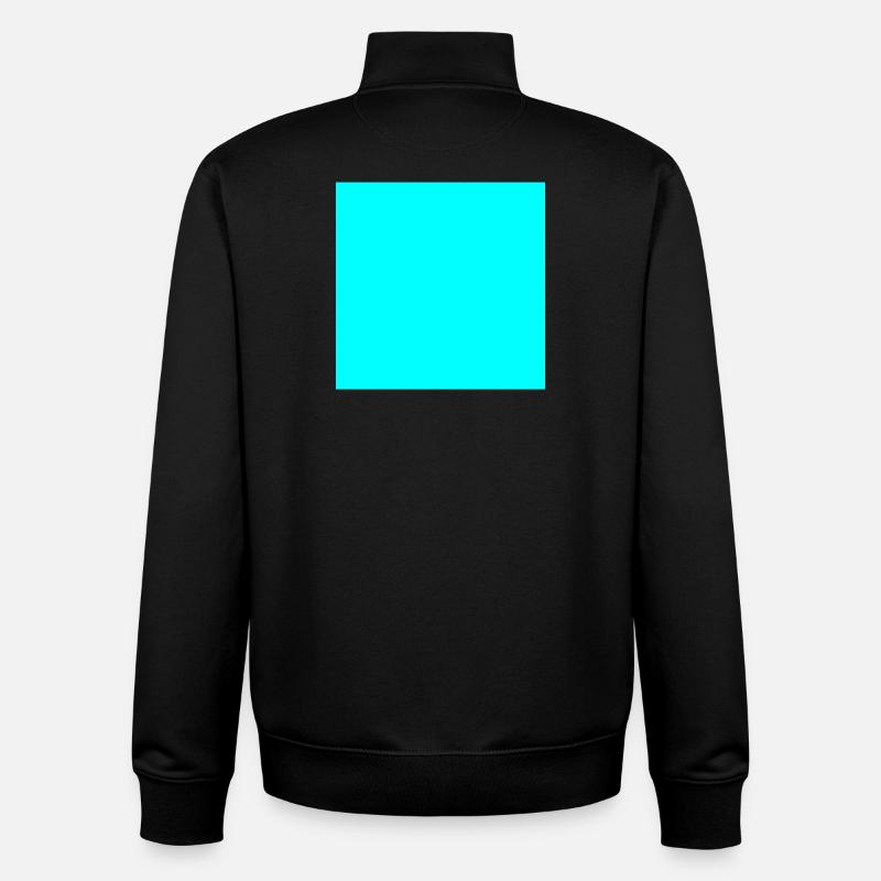 turquoise background texture template personalize - Unisex Organic Zip Sweatshirt by Stanley/Stella - black