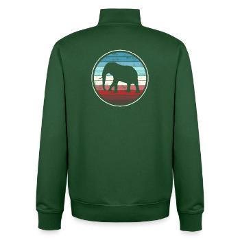 Elephant Elephant - Unisex Organic Zip Sweatshirt by Stanley/Stella - bottle green - Back - AI Model Male 185 dark (185cm)