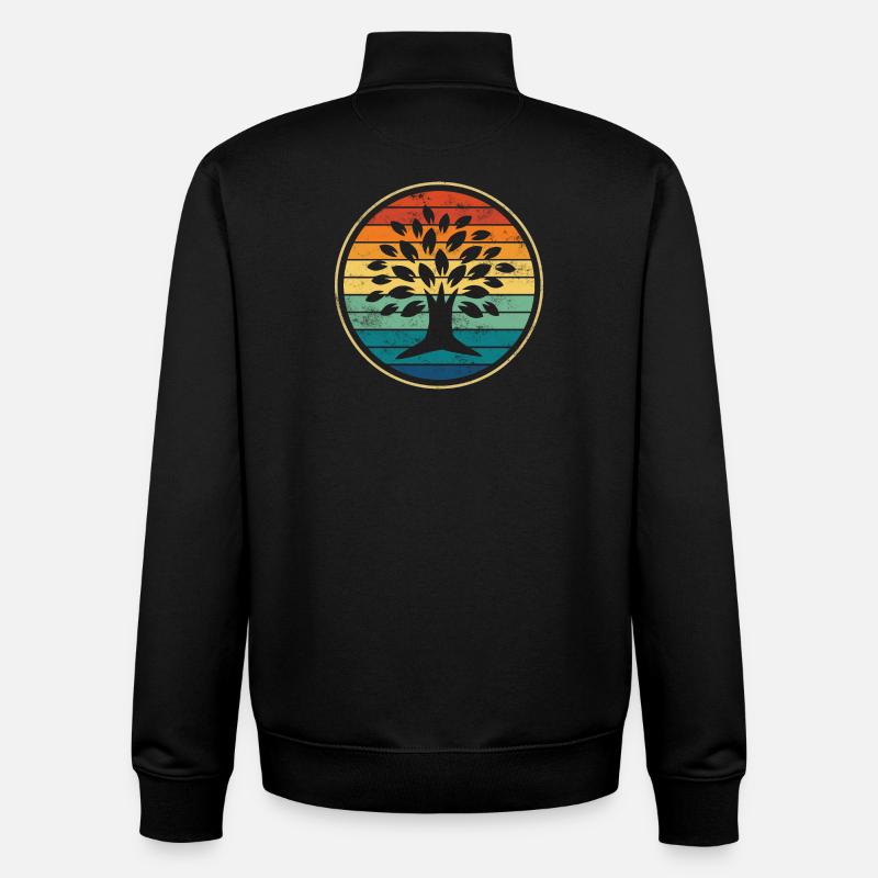 Baum - Unisex Organic Zip Sweatshirt von Stanley/Stella - Schwarz