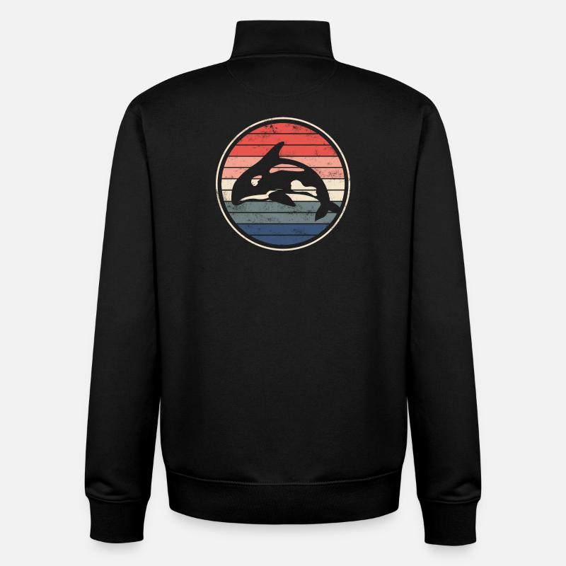 Orca Wal - Unisex Organic Zip Sweatshirt von Stanley/Stella - Schwarz