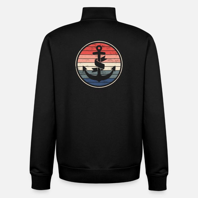 Schiff Boot Kapitän - Unisex Organic Zip Sweatshirt von Stanley/Stella - Schwarz