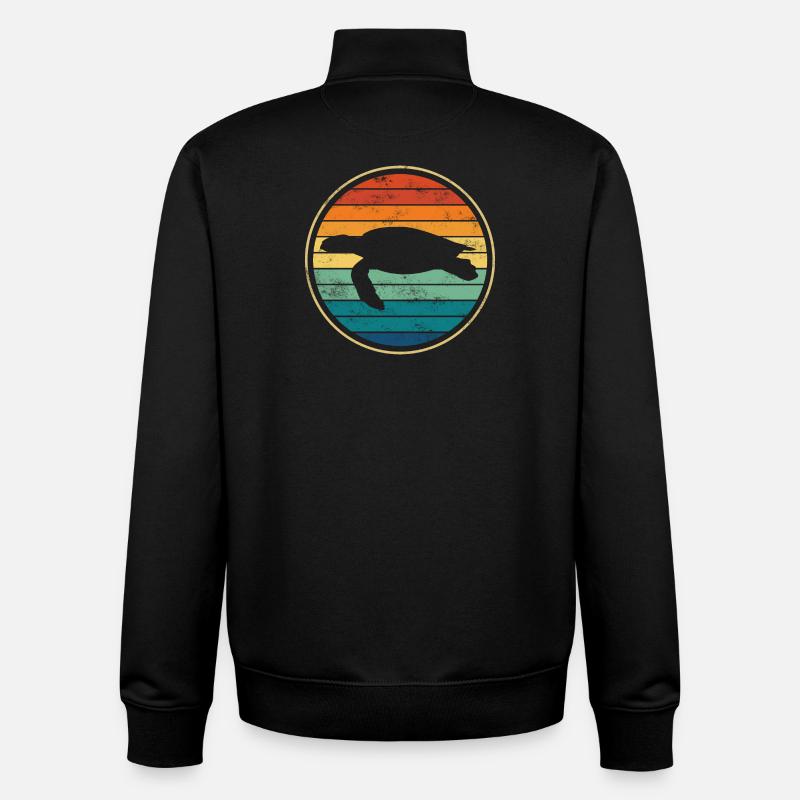 Turtle sea turtle - Unisex Organic Zip Sweatshirt by Stanley/Stella - black