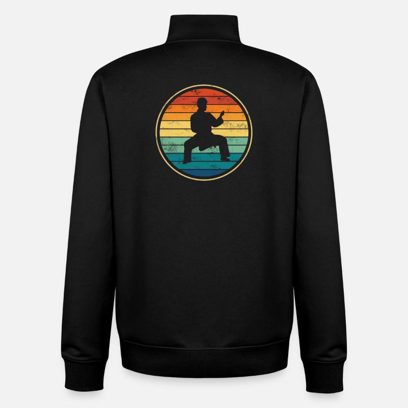 Karaté Sports de combat - Sweat zippé unisexe en coton bio Stanley/Stella - noir