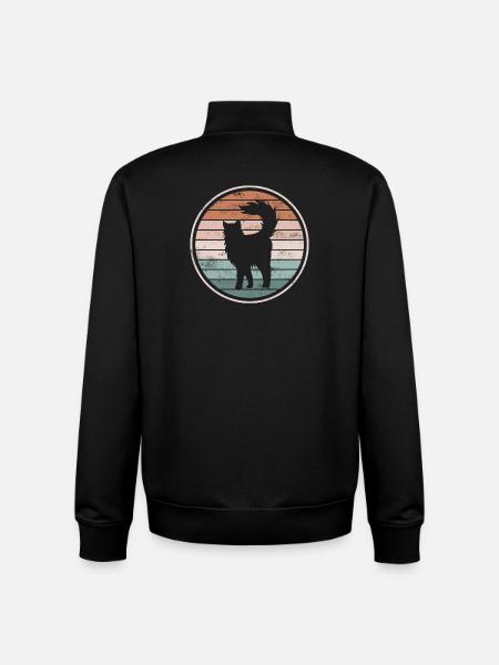 Chats Chats - Sweat zippé unisexe en coton bio Stanley/Stella - noir