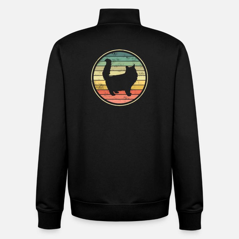 Katze Katzen - Unisex Organic Zip Sweatshirt von Stanley/Stella - Schwarz