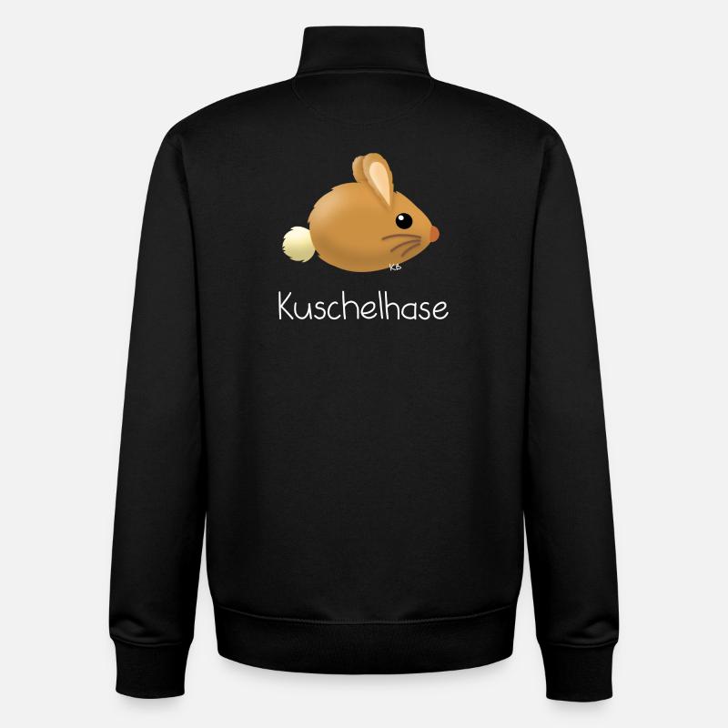 Kuschelhase - Unisex Organic Zip Sweatshirt von Stanley/Stella - Schwarz