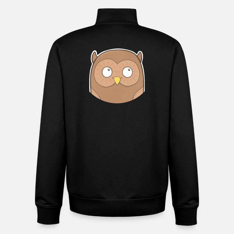 Eule - Unisex Organic Zip Sweatshirt von Stanley/Stella - Schwarz