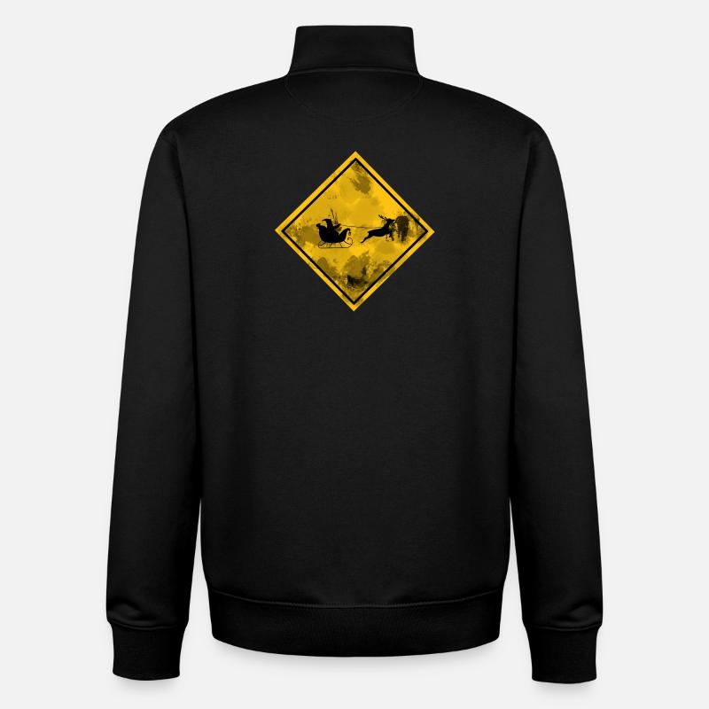 Traversée de Slay - Sweat zippé unisexe en coton bio Stanley/Stella - noir