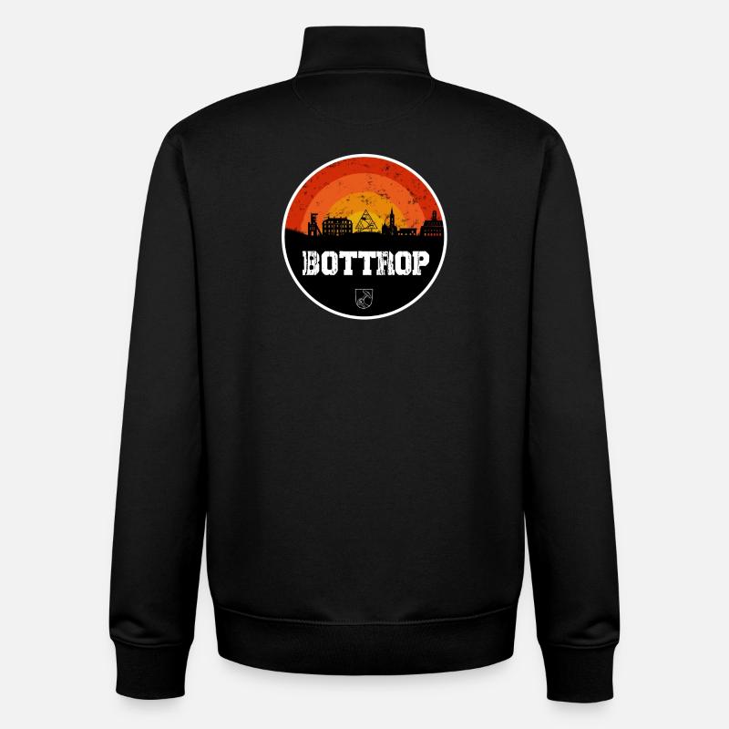 Bottrop Skyline - Unisex Organic Zip Sweatshirt von Stanley/Stella - Schwarz