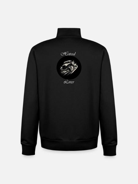 Hotrod Lover 2 white - Unisex Organic Zip Sweatshirt by Stanley/Stella - black