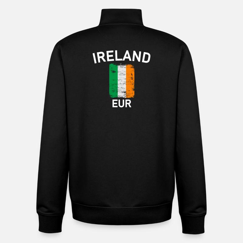 Irland-Flagge - Unisex Organic Zip Sweatshirt von Stanley/Stella - Schwarz
