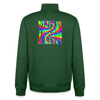 VINTAGE - Unisex Organic Zip Sweatshirt by Stanley/Stella - bottle green - Back - AI Model Male 185 dark (185cm)