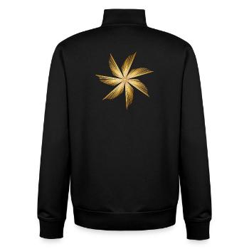 wunderschöner strahlender Stern für Weihnachten - Unisex Organic Zip Sweatshirt von Stanley/Stella - Schwarz - Hinten - AI Model Male 185 light (185cm)