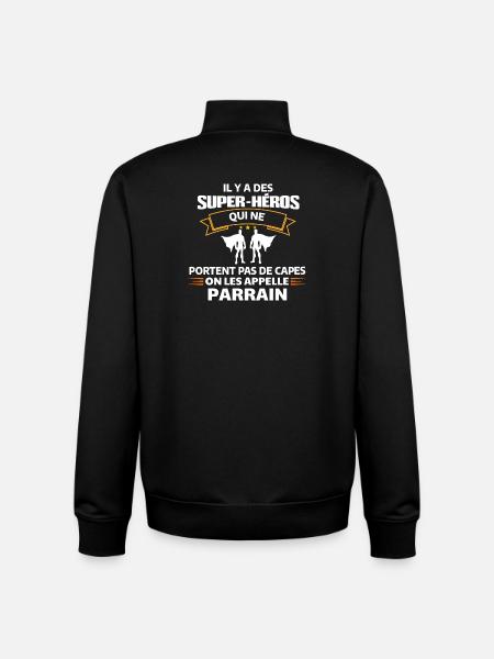 Citations de Super-Héros Amusantes - Sweat zippé unisexe en coton bio Stanley/Stella - noir