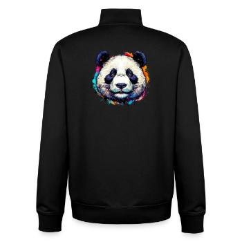 Panda - Unisex Organic Zip Sweatshirt von Stanley/Stella - Schwarz - Hinten - AI Model Male 185 light (185cm)