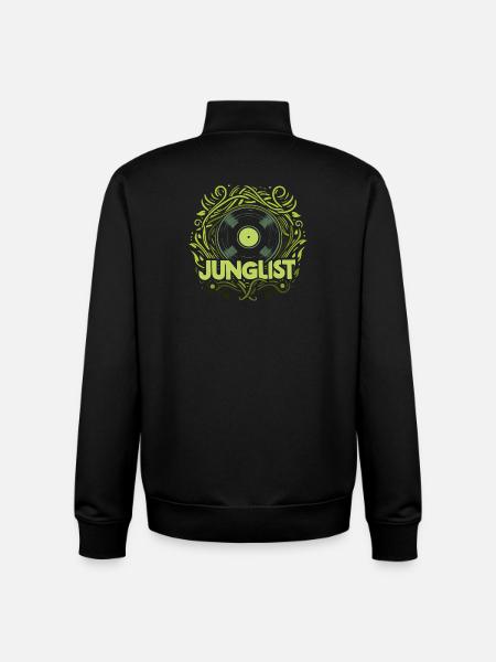 Junglist-Schallplatte - Unisex Organic Zip Sweatshirt von Stanley/Stella - Schwarz