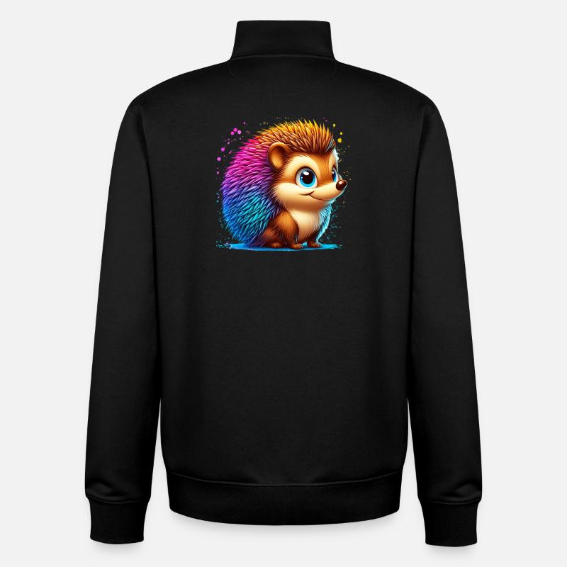 Igel - Unisex Organic Zip Sweatshirt von Stanley/Stella - Schwarz