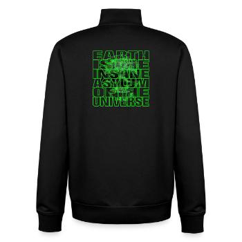 Irrenanstalt Erde - Unisex Organic Zip Sweatshirt von Stanley/Stella - Schwarz - Hinten - AI Model Male 185 light (185cm)