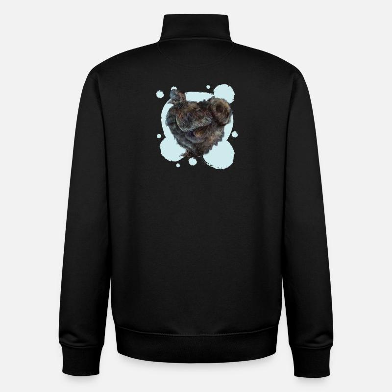 Das schwarze Seidenhuhn - Unisex Organic Zip Sweatshirt von Stanley/Stella - Schwarz