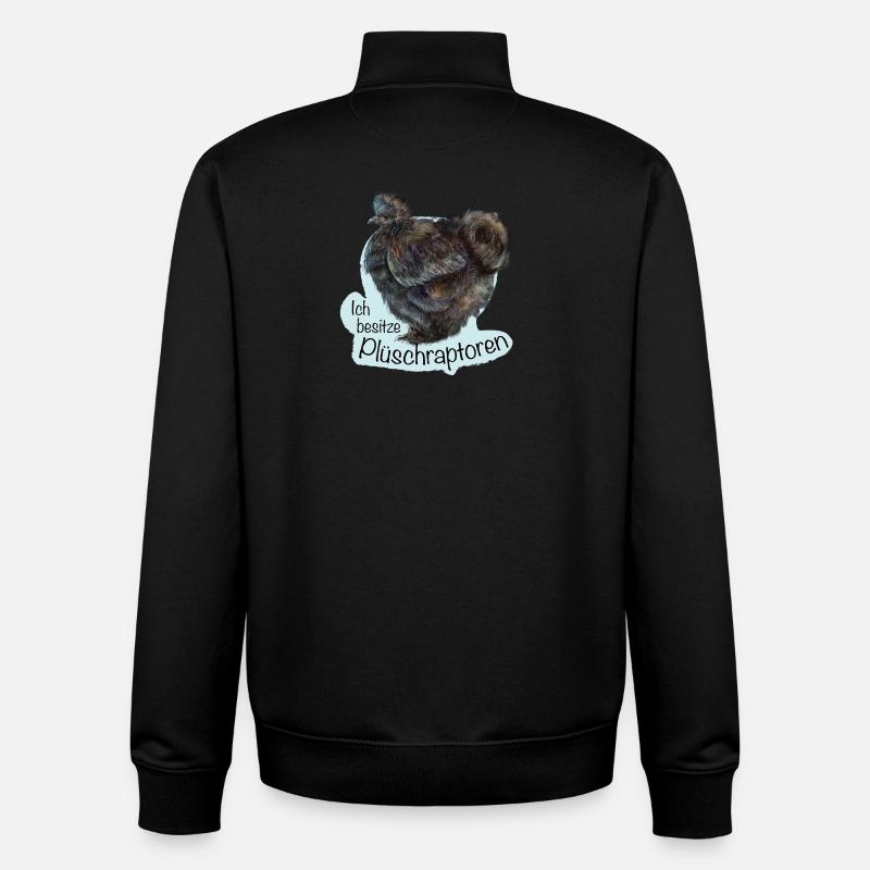 Les rapaces en peluche - Sweat zippé unisexe en coton bio Stanley/Stella - noir