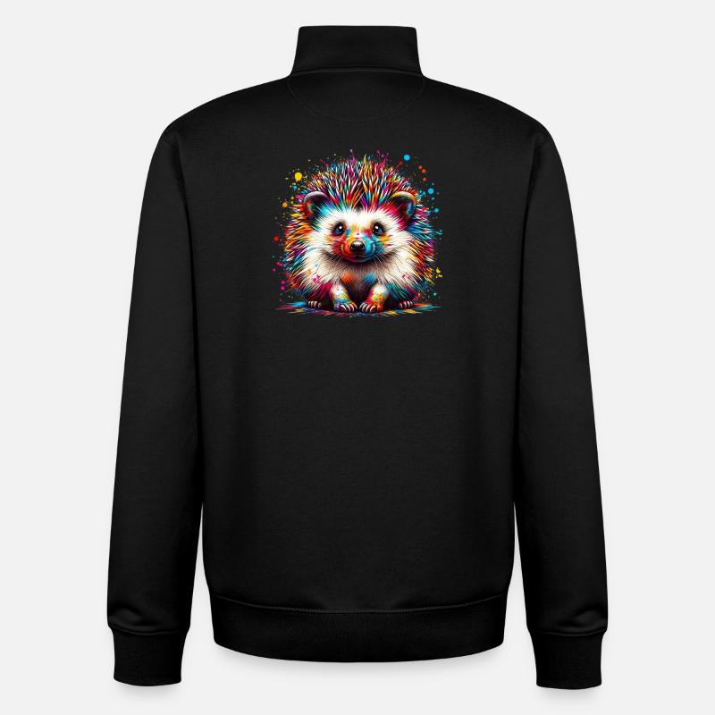 Igel - Unisex Organic Zip Sweatshirt von Stanley/Stella - Schwarz