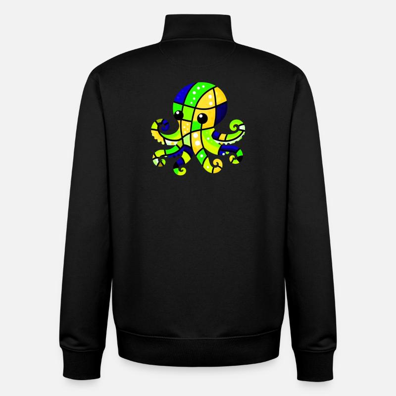 Octopus - Unisex Organic Zip Sweatshirt by Stanley/Stella - black