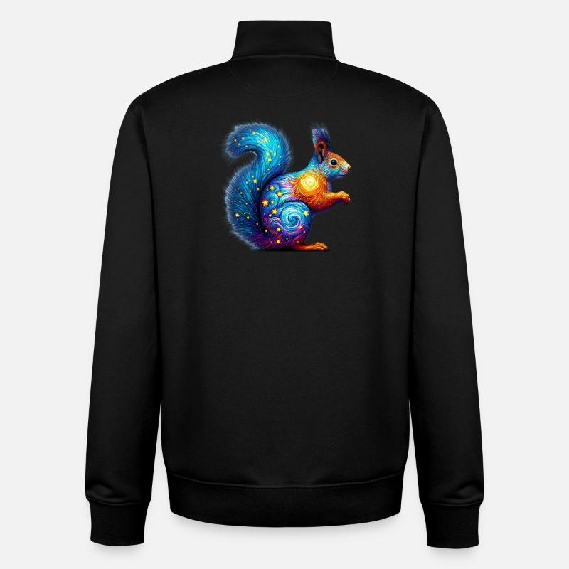 Eichhörnchen - Unisex Organic Zip Sweatshirt von Stanley/Stella - Schwarz
