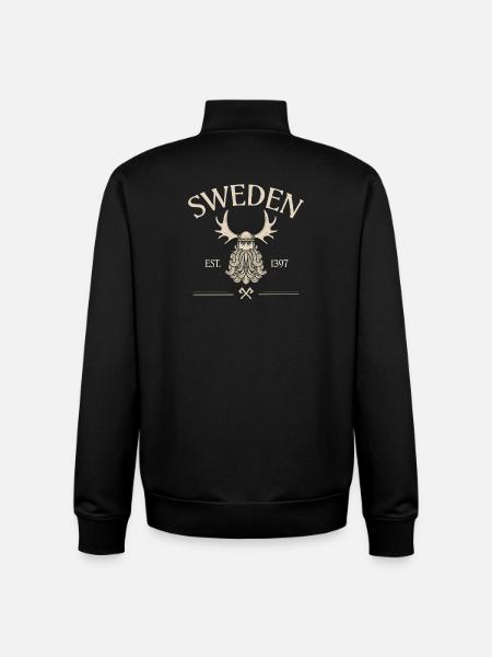 Sweden - Viking Beard - Moose - Unisex Organic Zip Sweatshirt von Stanley/Stella - Schwarz