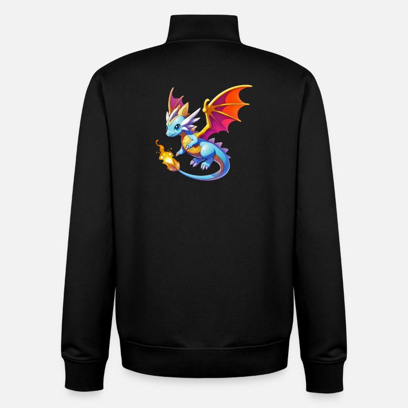 Drache - Unisex Organic Zip Sweatshirt von Stanley/Stella - Schwarz