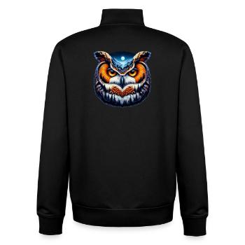 Eule - Unisex Organic Zip Sweatshirt von Stanley/Stella - Schwarz - Hinten - AI Model Male 185 light (185cm)