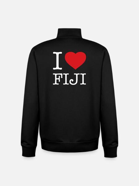 J’ADORE LES FIDJI - Sweat zippé unisexe en coton bio Stanley/Stella - noir
