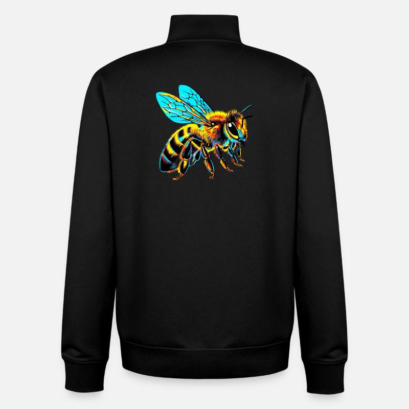 Bee - Unisex Organic Zip Sweatshirt by Stanley/Stella - black