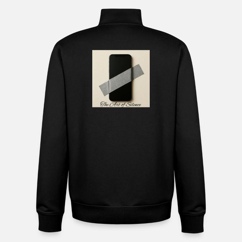 Impression d’art mobile silencieuse - Sweat zippé unisexe en coton bio Stanley/Stella - noir