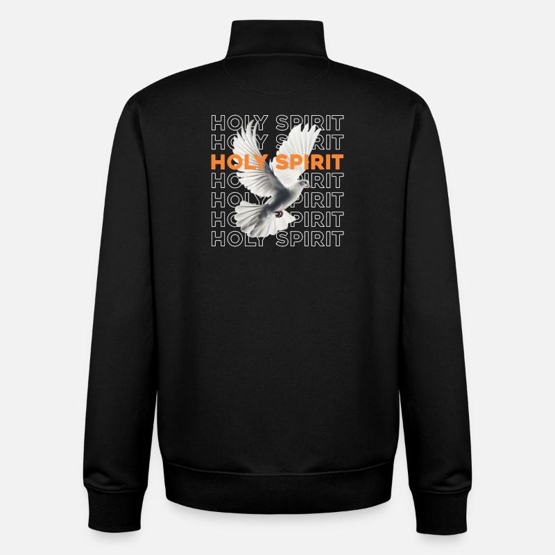 Taube des Heiligen Geistes - Unisex Organic Zip Sweatshirt von Stanley/Stella - Schwarz